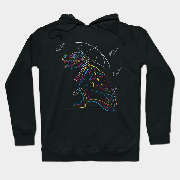 Dinosaur in the Storm Hoodie by Slayer Threads